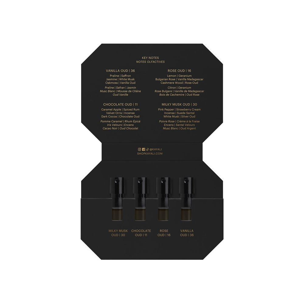 Oudgasm Discovery Set (Vanilla, Rose, Milky Musk, Chocolate)